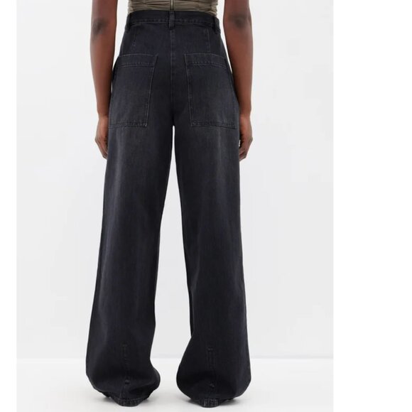 NWT Tibi Black Denim Stella Jean sz 27 Reg - Picture 2 of 11